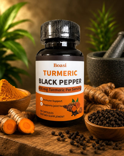 Turmeric Black Pepper 450mg | Cúrcuma para Recuperación y Articulaciones